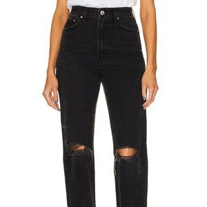 GRLFRND Sara Super High Rise Slim Straight in Black Rock | BRAND NEW